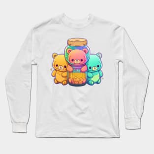 Three Colourful Bears Long Sleeve T-Shirt